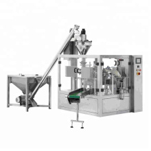 Automatic Rotary Powder Filling And Sealing Packing Machine For Coffee Sugar Milk With Auger Filler